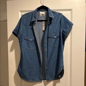 Blue Denim Short Sleeve Shirt